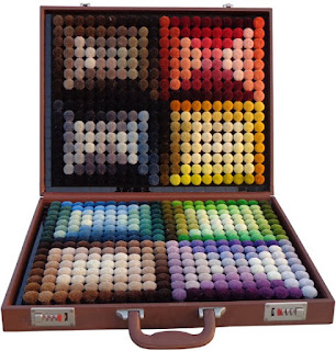  contemporary color wool pom boxes for color matching