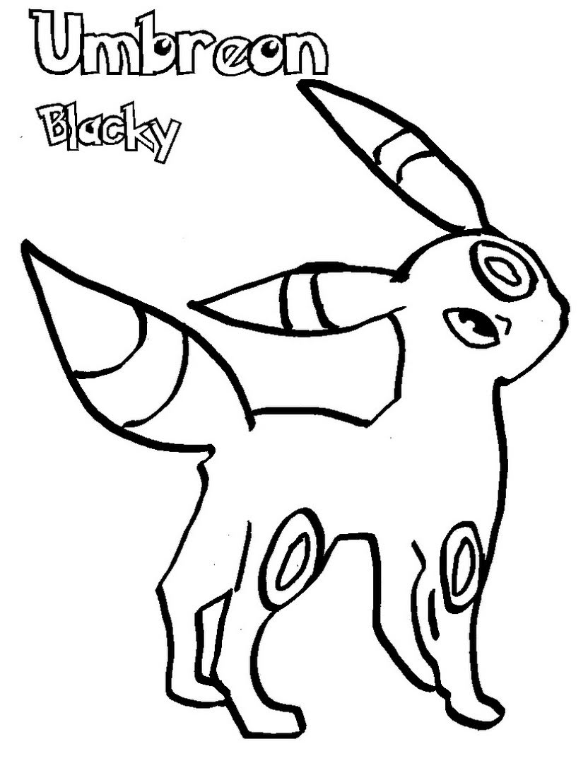 umbreon pokemon coloring pages printable free pokemon coloring pages ...