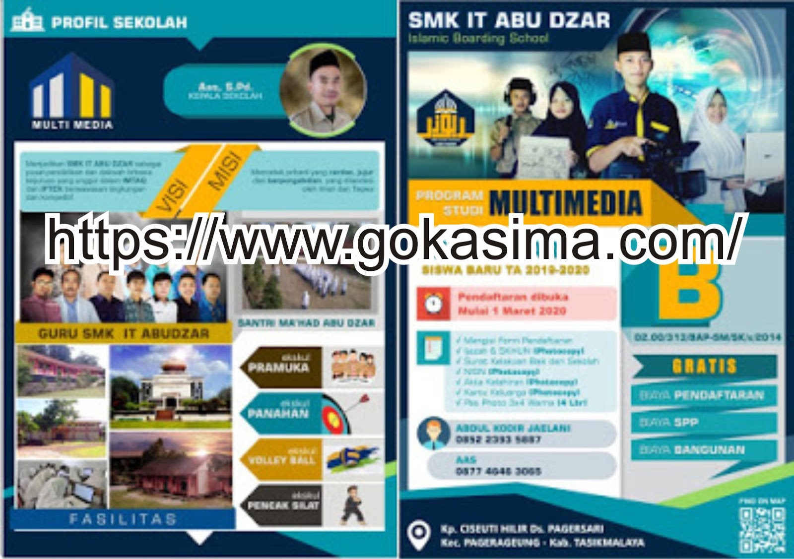 Download Contoh Brosur Sekolah SMK Format CDR - KARYAKU