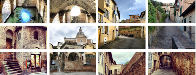 Immagini dei luoghi visitati il sesto giorno di Siena in Sette giorni