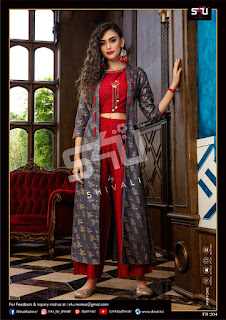 S4U Fusion Beats vol 2 kurti with shrug na plazzo pant