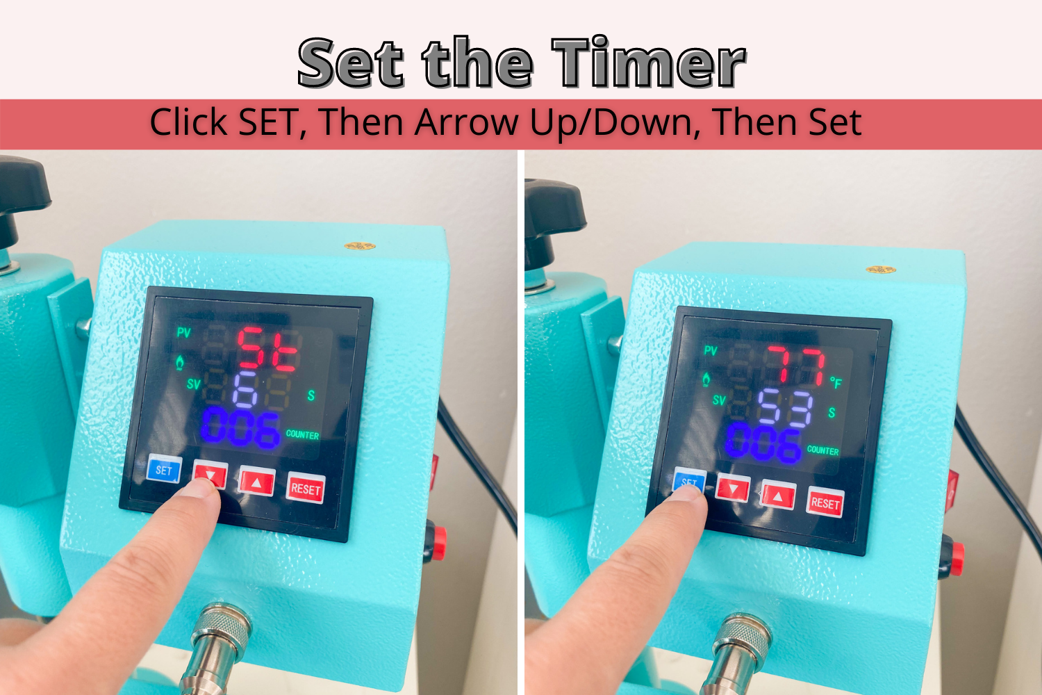 8 in 1 Heat Press Machine Manual Timer! How to Set It, Start It, and