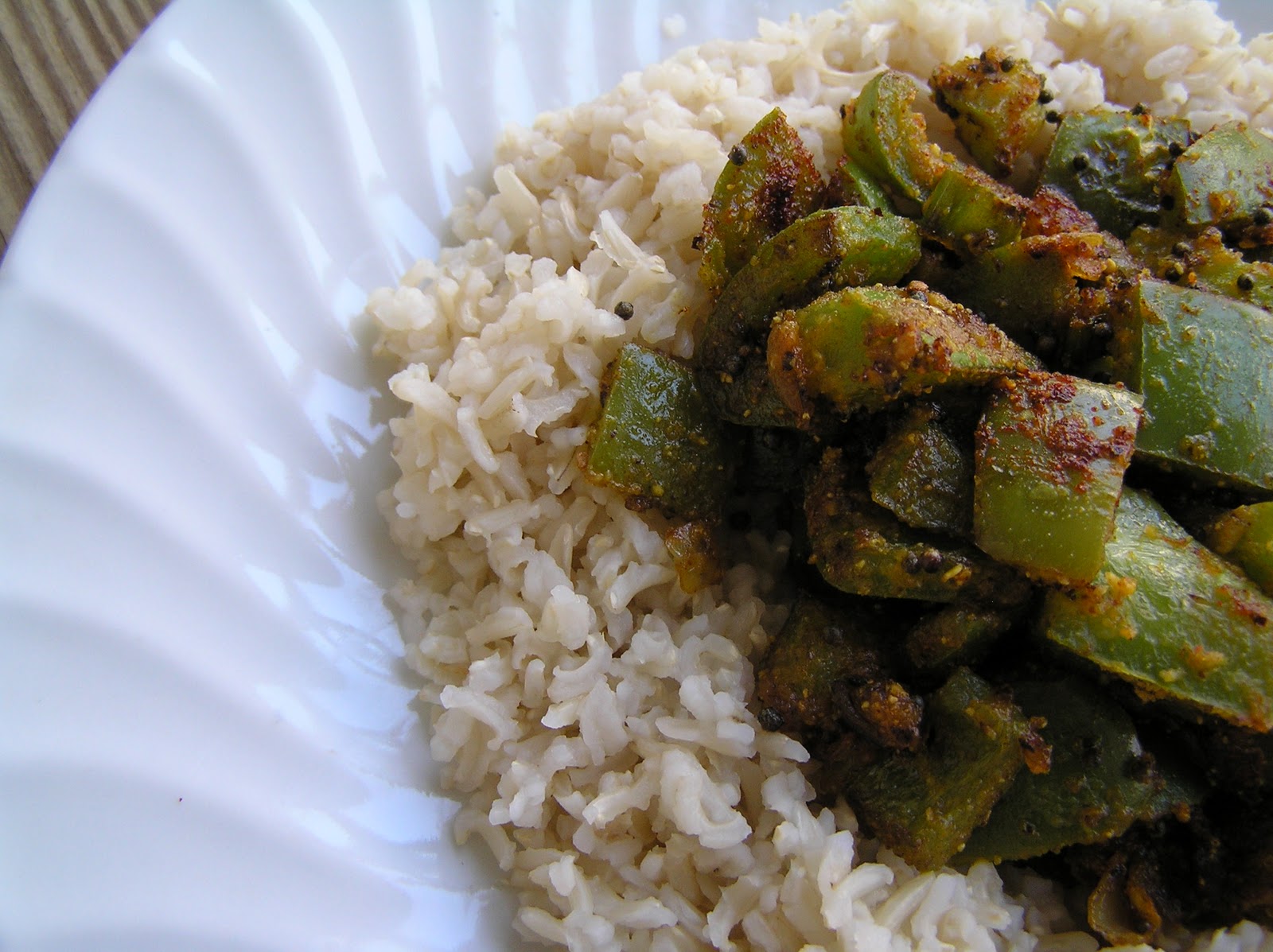 The Melting Pot Capsicum Zunka / Bell Pepper with roasted chickpea powder