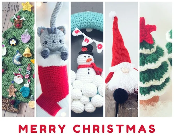 Free Christmas Crochet Patterns 2022 12 Weeks Of Christmas Crochet Projects | Once Upon A Cheerio
