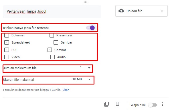 Tidak bisa upload foto di google form