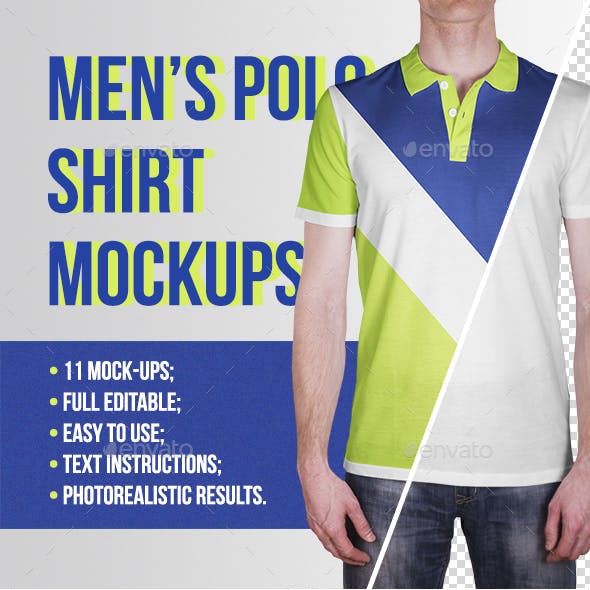 240+ Best Polo Shirt Mockup Templates | Free & Premium