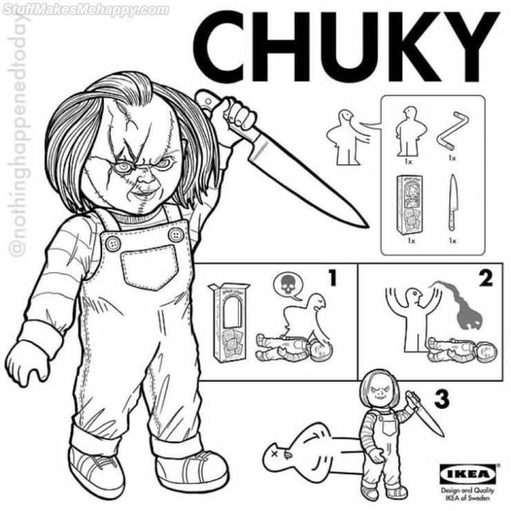 Horror Movie Characters You Can Create From IKEA's Comic Guide