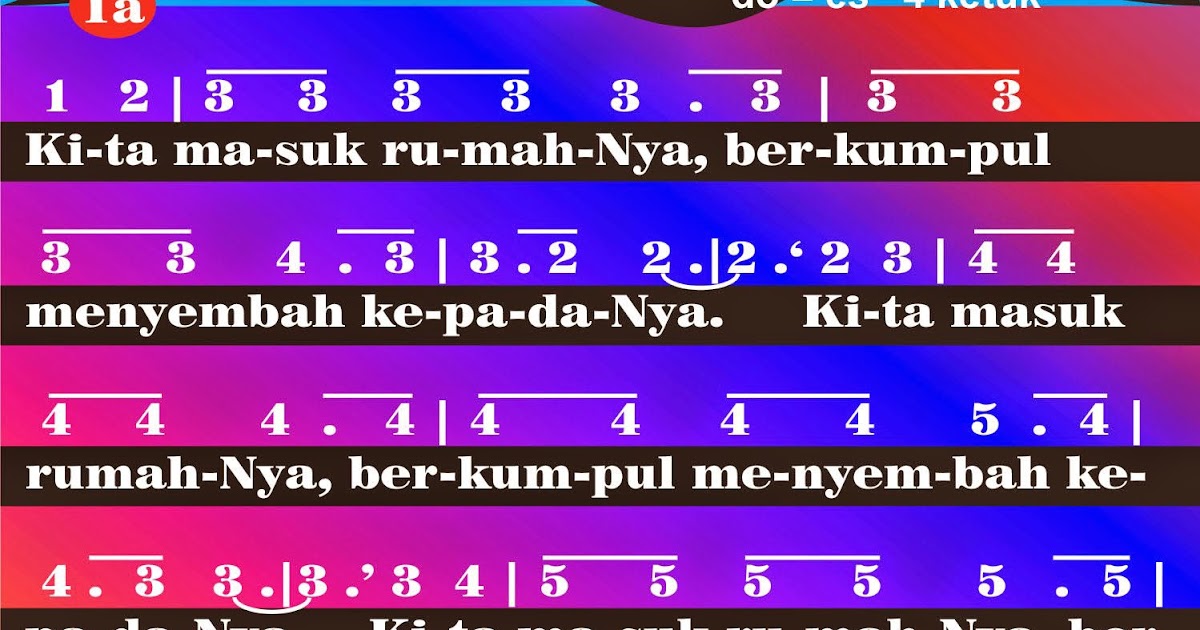 Kord Lagu PKJ 13 Kita Masuk RumahNya