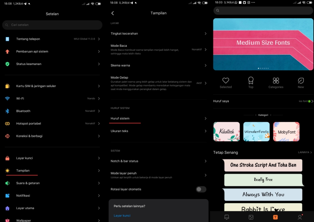 Cara Mengganti Font HP Xiaomi