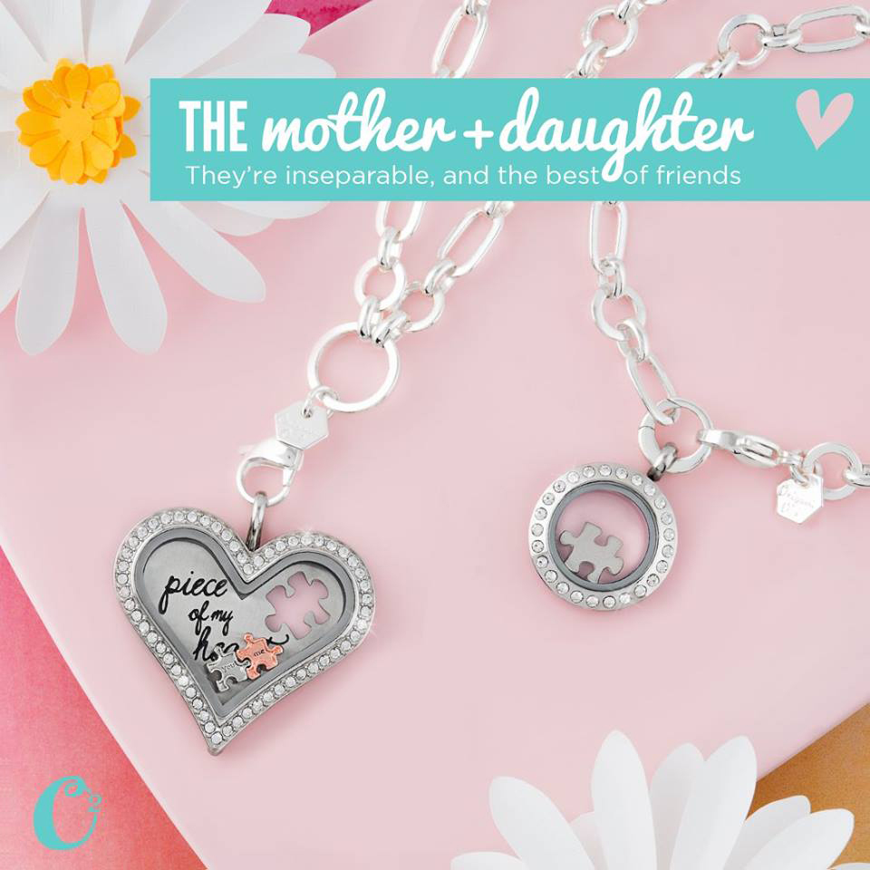 The Mother and Daughter Origami Owl Living Lockets available at StoriedCharms.com