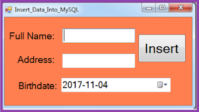 vb.net insert data into mysql 