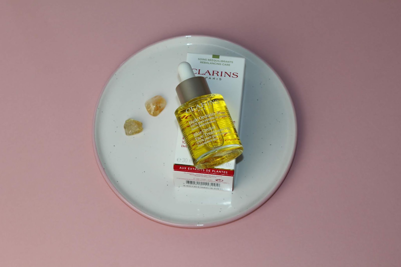 Clarins Blue Orchid Face Treatment Oil Review and Photos Pink