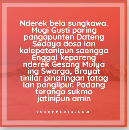 Kata Ucapan Belasungkawa Bahasa Jawa Krama Alus Dan Sopan Yosefpedia Com