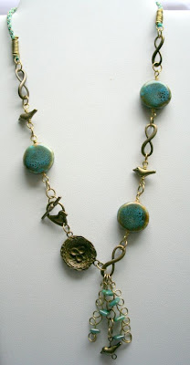 Bead Soup #7: Spring (brass, ceramic, wire wrapping,kumihimo) :: All Pretty Things