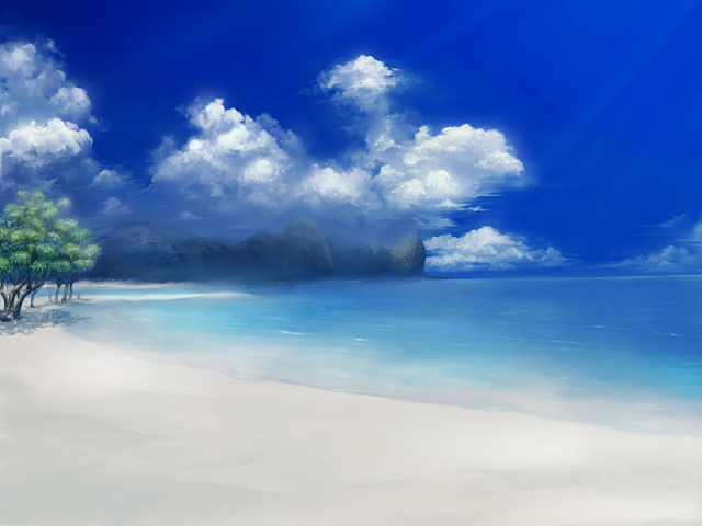 Anime Landscape: Anime Beach Background