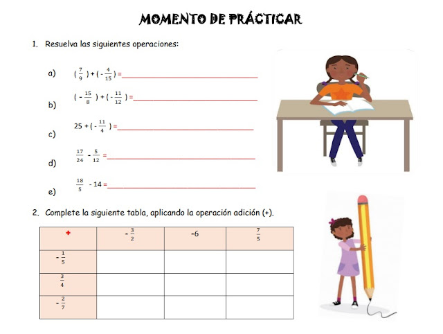 Septimo - Guia N°4 - Operaciones Con Números Racionales – Adición y