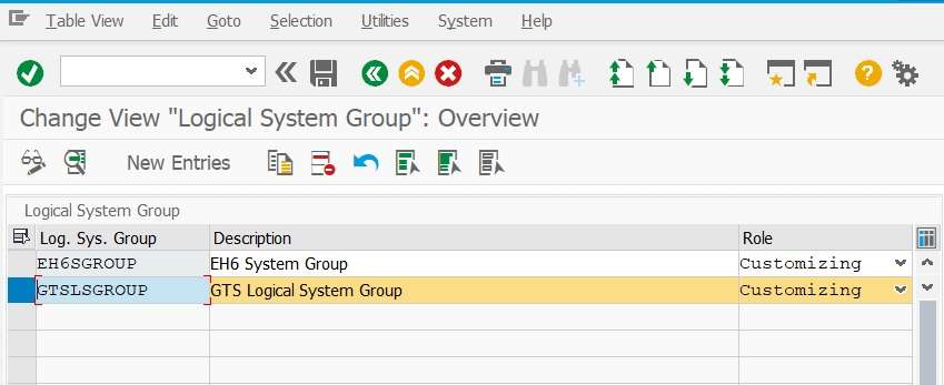 Assign Logical System to Logical System Group