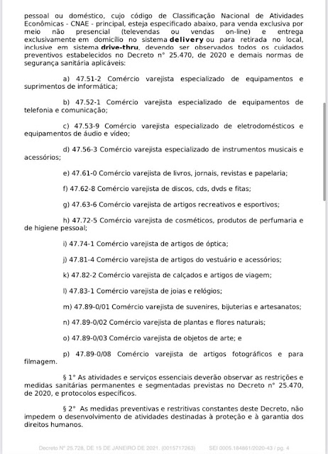 Governo lança novo decreto e restringe a circulação de pessoas das 20h às 6h – LEIA NA ÍNTEGRA