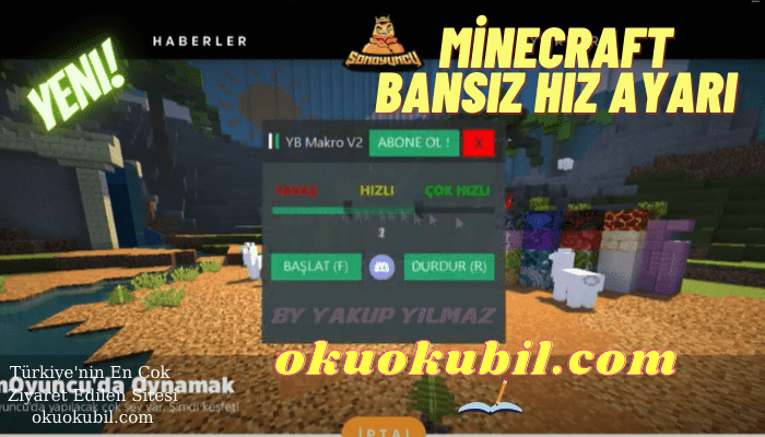 Minecraft YB Makro v2 Bansız Hız Ayarı Hileli SonOyuncu CRAFTRİSE