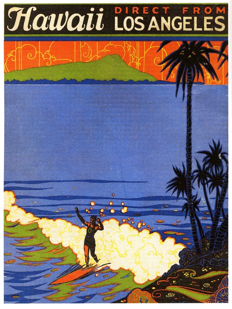 [1001] Vintage Hawaii Surf Posters Affiche Img