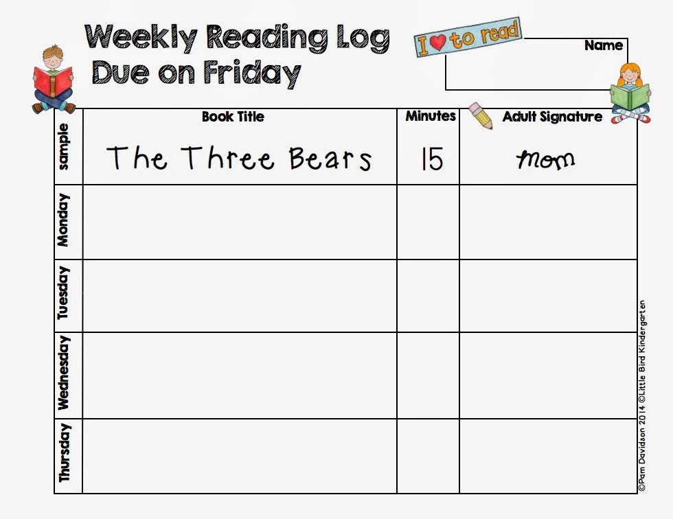 Free Printable Reading Logs For Kindergarten Free Printable Reading Logs For Kindergarten