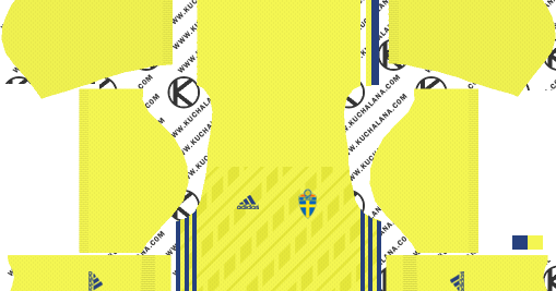 Sweden 2018 World Cup Kit - Dream League Soccer Kits - Kuchalana