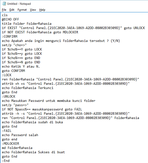 Cara Mengunci Folder dengan Notepad (Hanya 1 Menit Saja) - SerbaEz Cara Mengunci Folder dengan Notepad (Hanya 1 Menit Saja) - SerbaEz