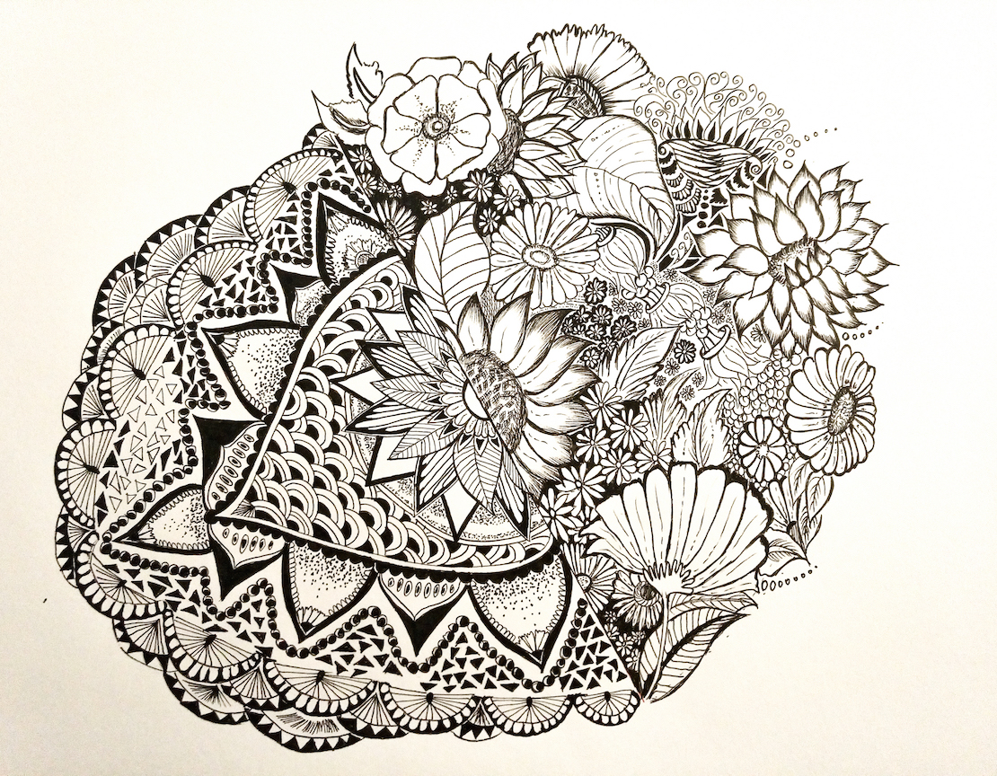 123 Best Zentangle Flowers And Leaves Images Zentangle