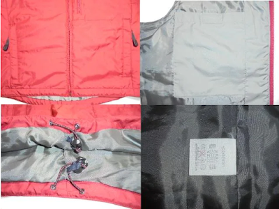 両ウエスト ジップバーティカルスリットポケット、左前身頃裏 面ファスナーインナーパッチポケット、裾両サイド ドローコード、表示タグ 両ウエスト ジップバーティカルスリットポケット、左前身頃裏 面ファスナーインナーパッチポケット、裾両サイド ドローコード、表示タグ