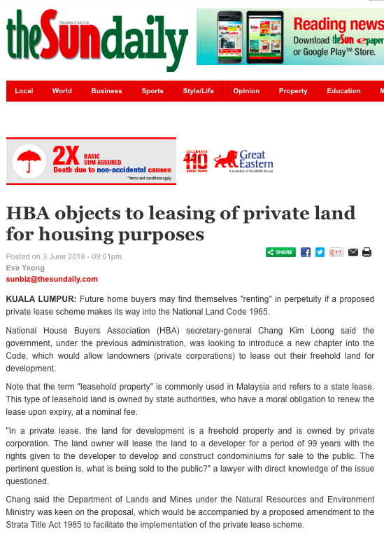 Leong Dei Kun Ldk Private Lease Scheme Medini Johor Case Study