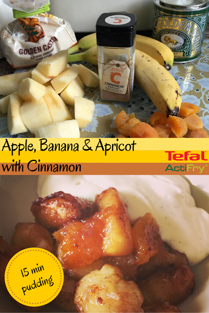 Apple, Banana and Apricots with Cinnamon cooked in a Tefal Actifry Express XL 1.5 L