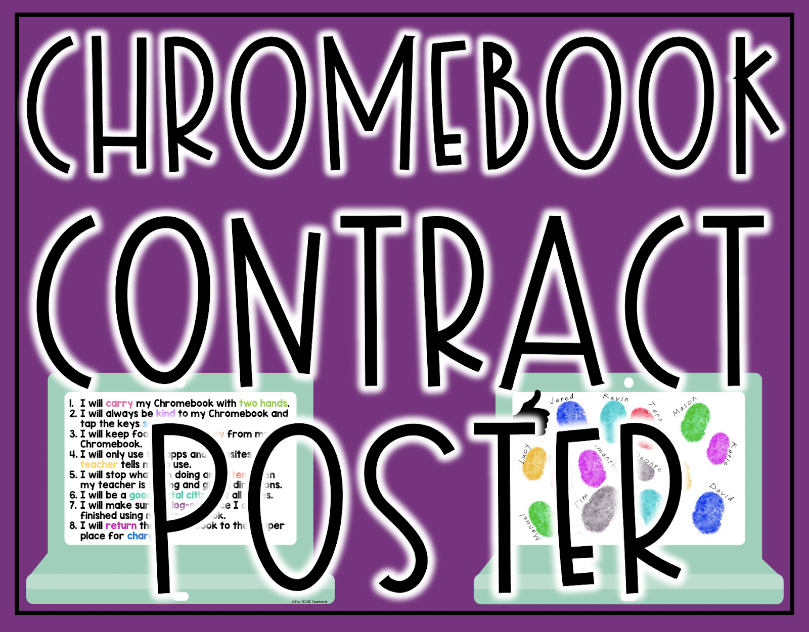Chromebook Contract Poster The Techie Teacher®