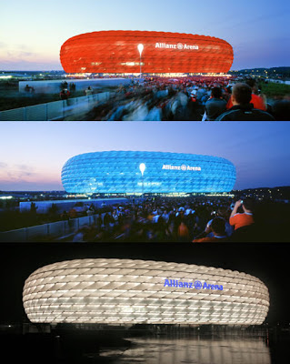Los colores cambiantes del Allianz Arena