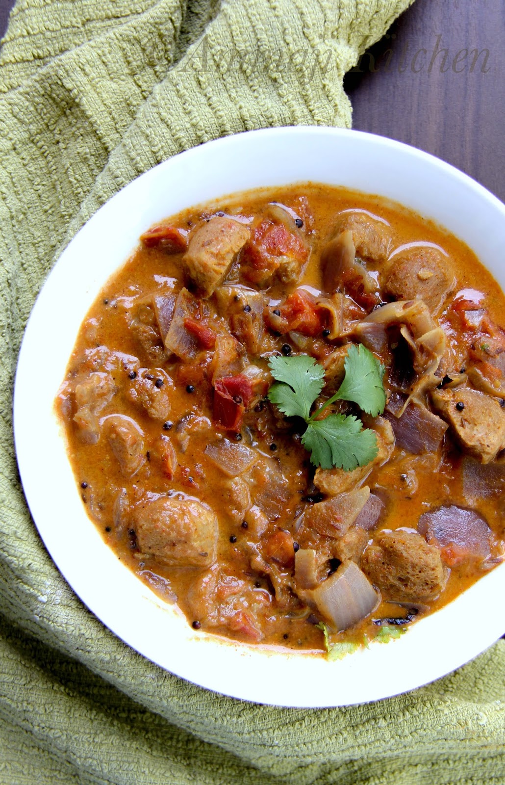 Soya Chunk Curry Meal Maker Curry Soya Bean Subzi Indian Food