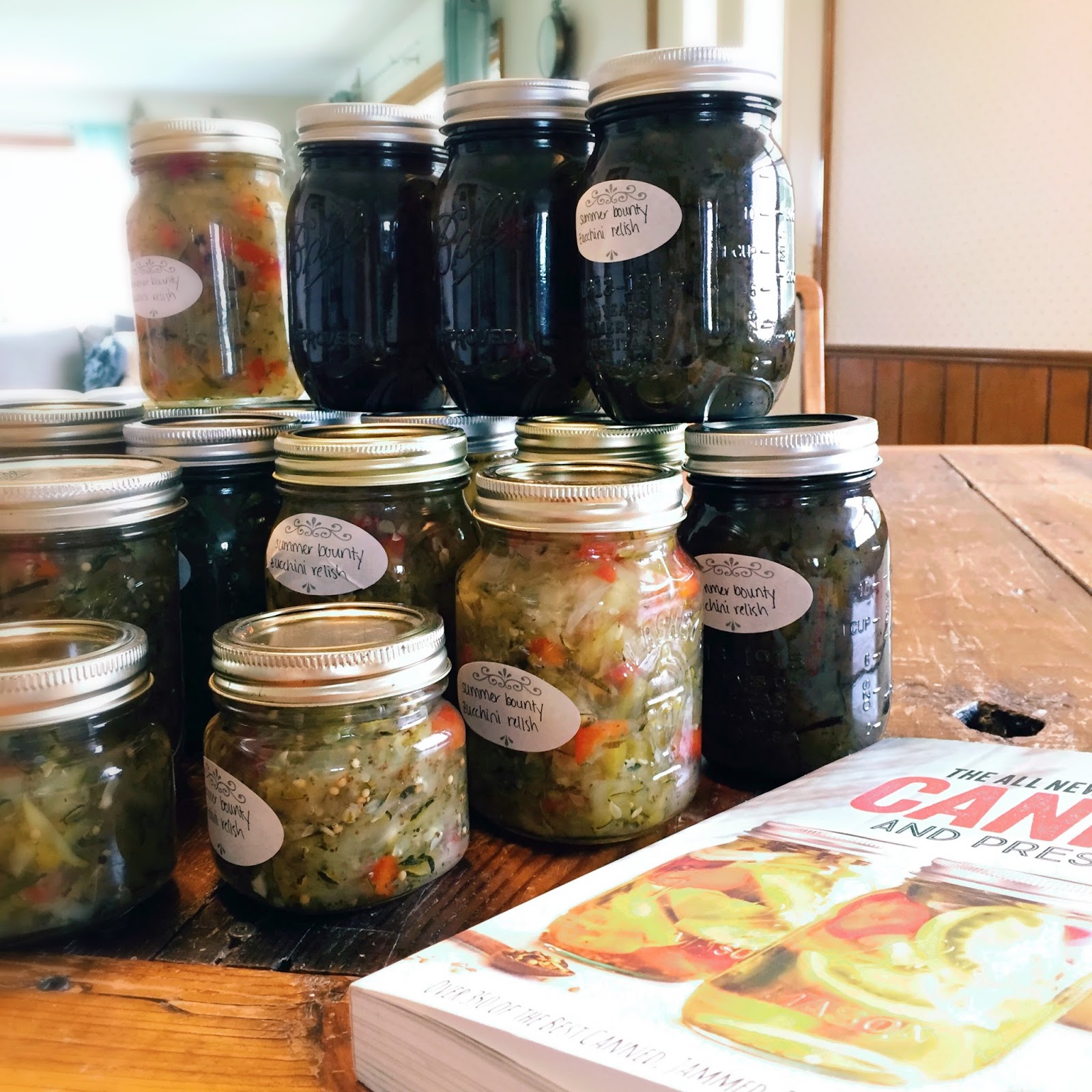 Little House on the Dairy zucchini relish ball canning