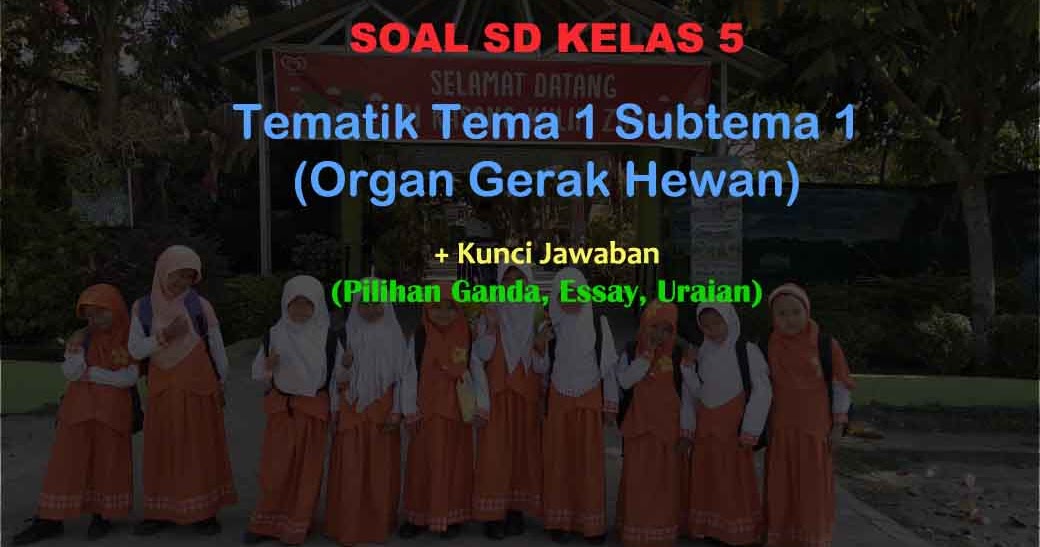 Soal Kelas 5 Tema 1 Organ Gerak Hewan Jawaban Baru Muttaqin Id
