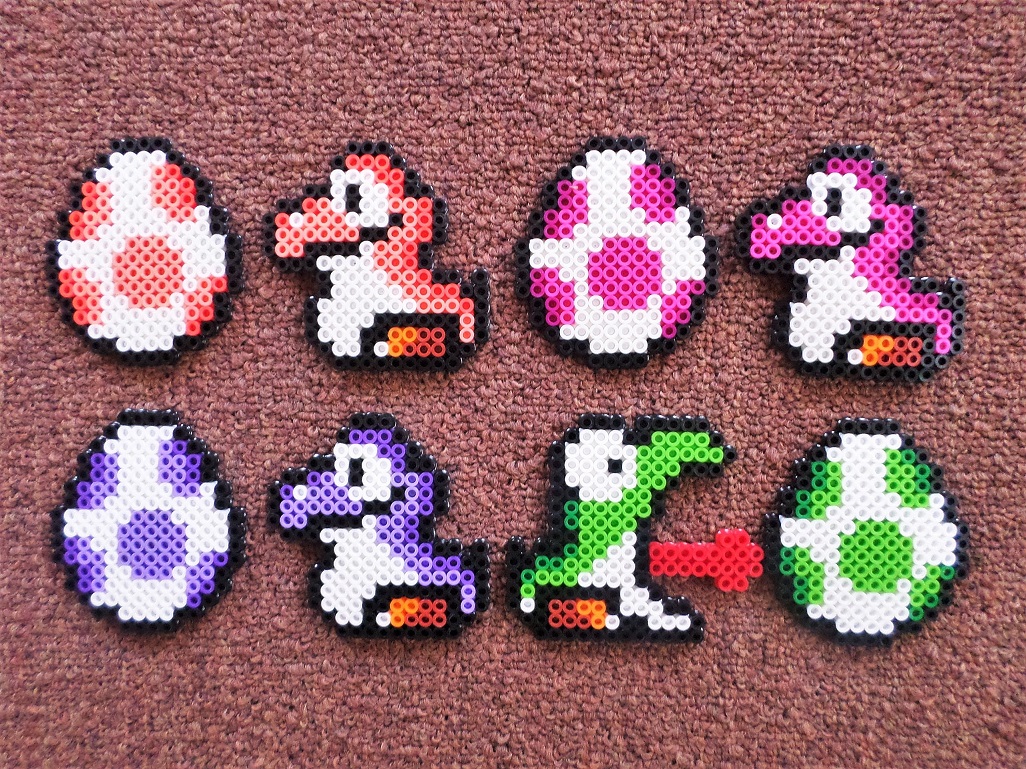 Long Black Fingers Yoshi Perler Beads