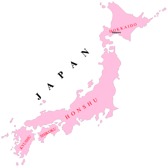 japan map islands