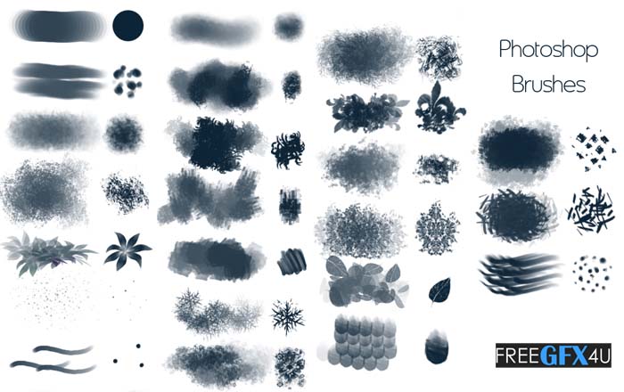 50 Photoshop Texturing Brushes Pack