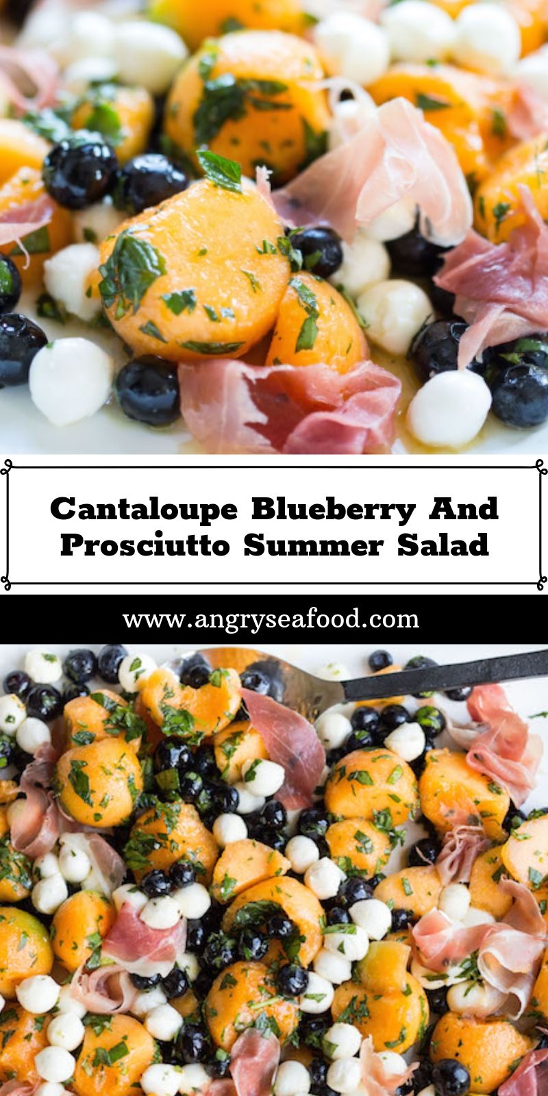 Cantaloupe Blueberry And Prosciutto Summer Salad Cantaloupe Blueberry And Prosciutto Summer Salad