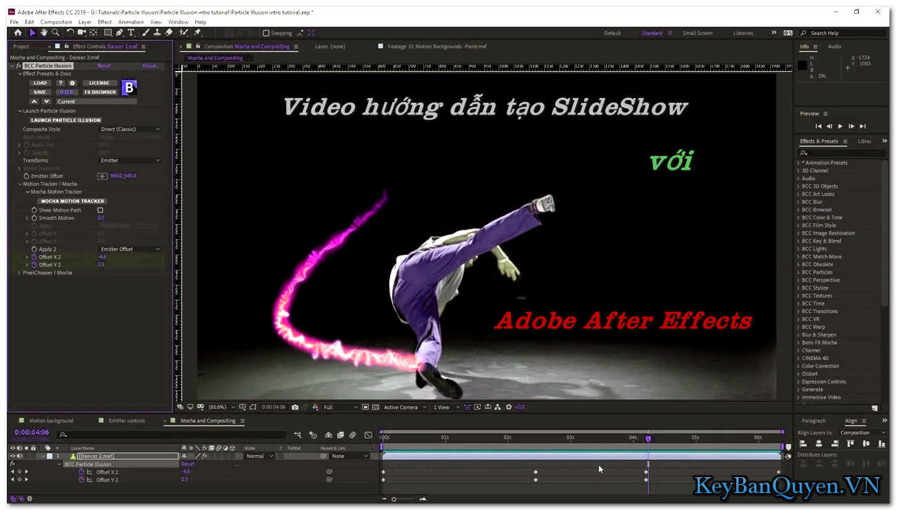 Video hướng dẫn tạo Slideshow chuyên nghiệp và siêu hiệu ứng với Adobe After Effects .