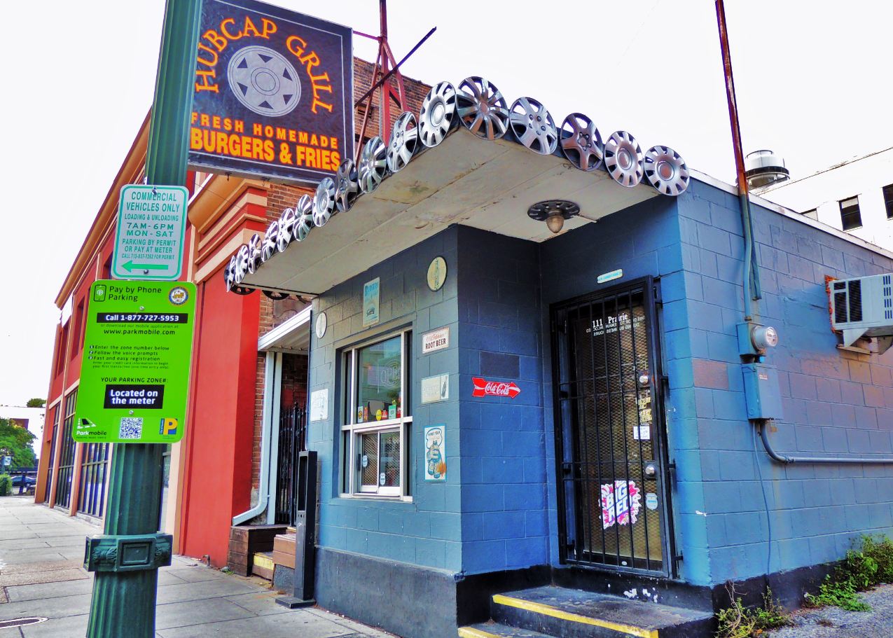 Houston in Pics Downtown Hubcap Grill Burger Joint on Prairie Street