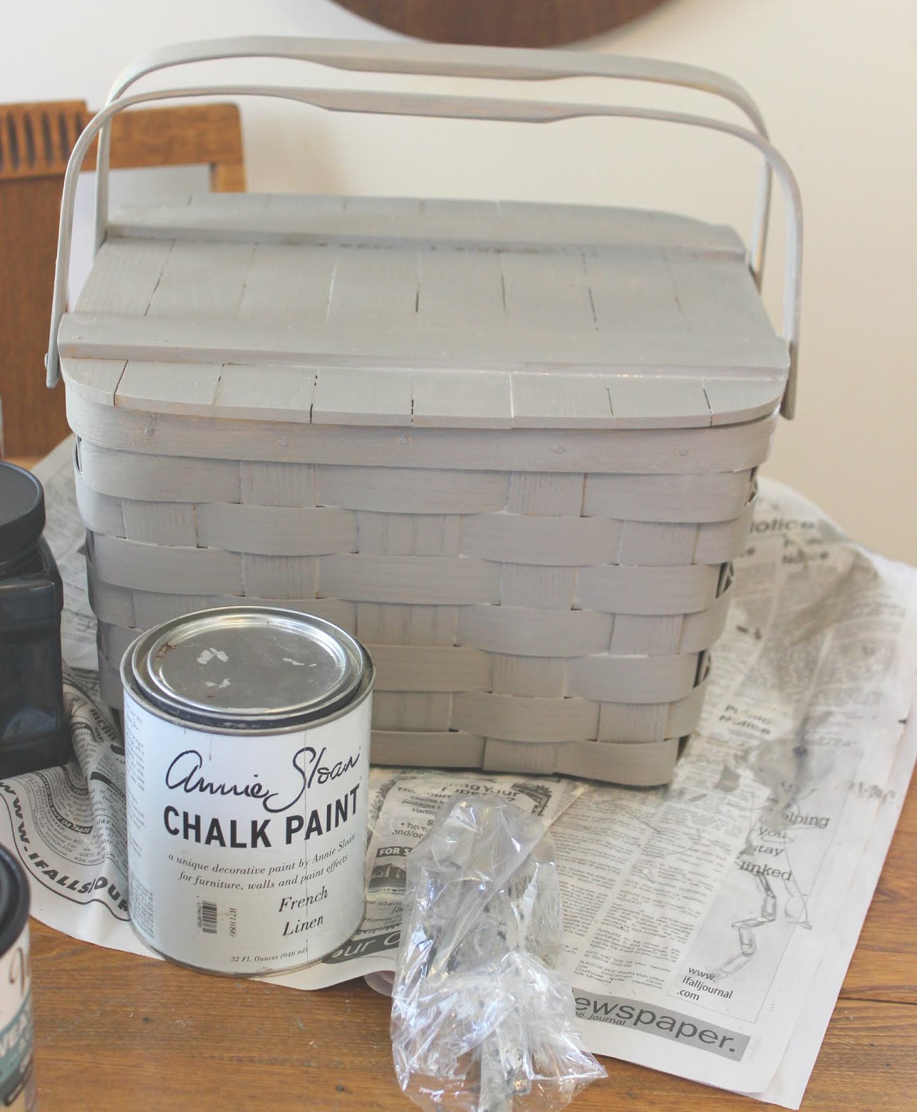 Goodwill Picnic Basket French Style Upcycle Organized Clutter