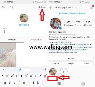 2 Cara Membuat Nama Sorotan IG Kosong Tanpa Nama - WAFBIG