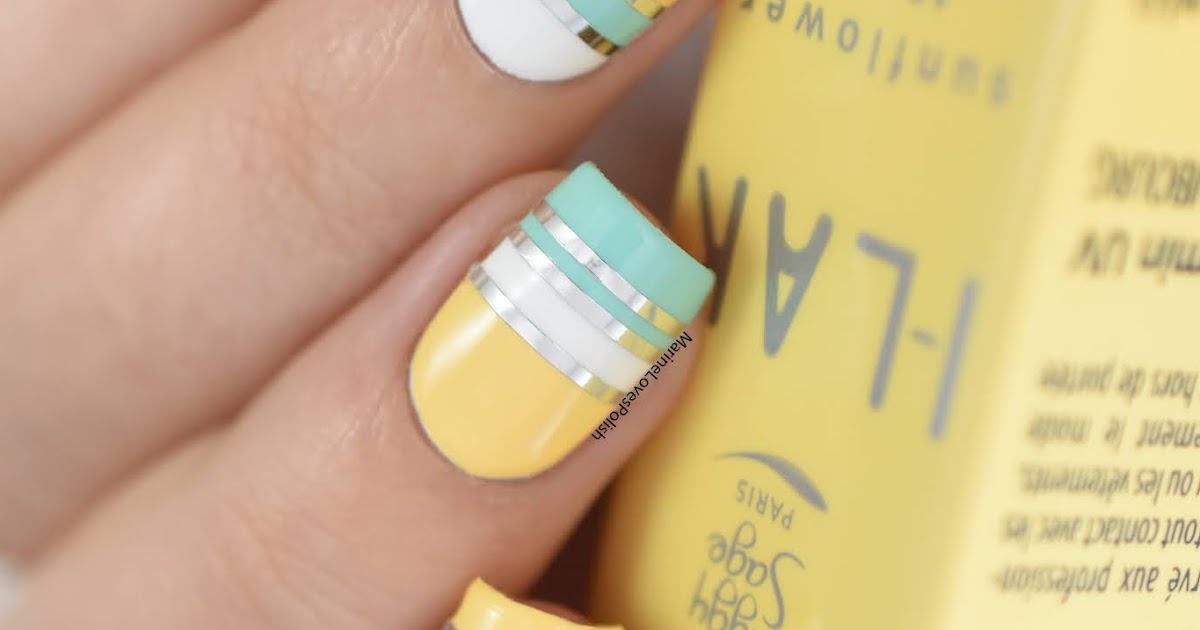 Pastel colorblock nail art avec Peggy Sage