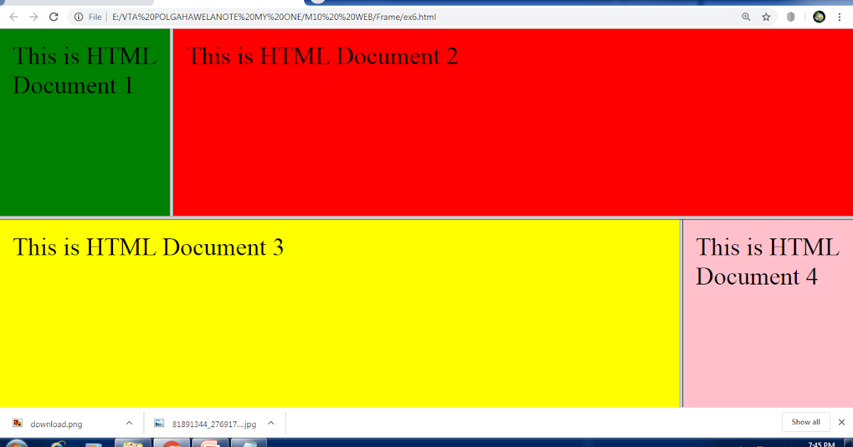 Learn HTML with wishmi Frame Set EX5