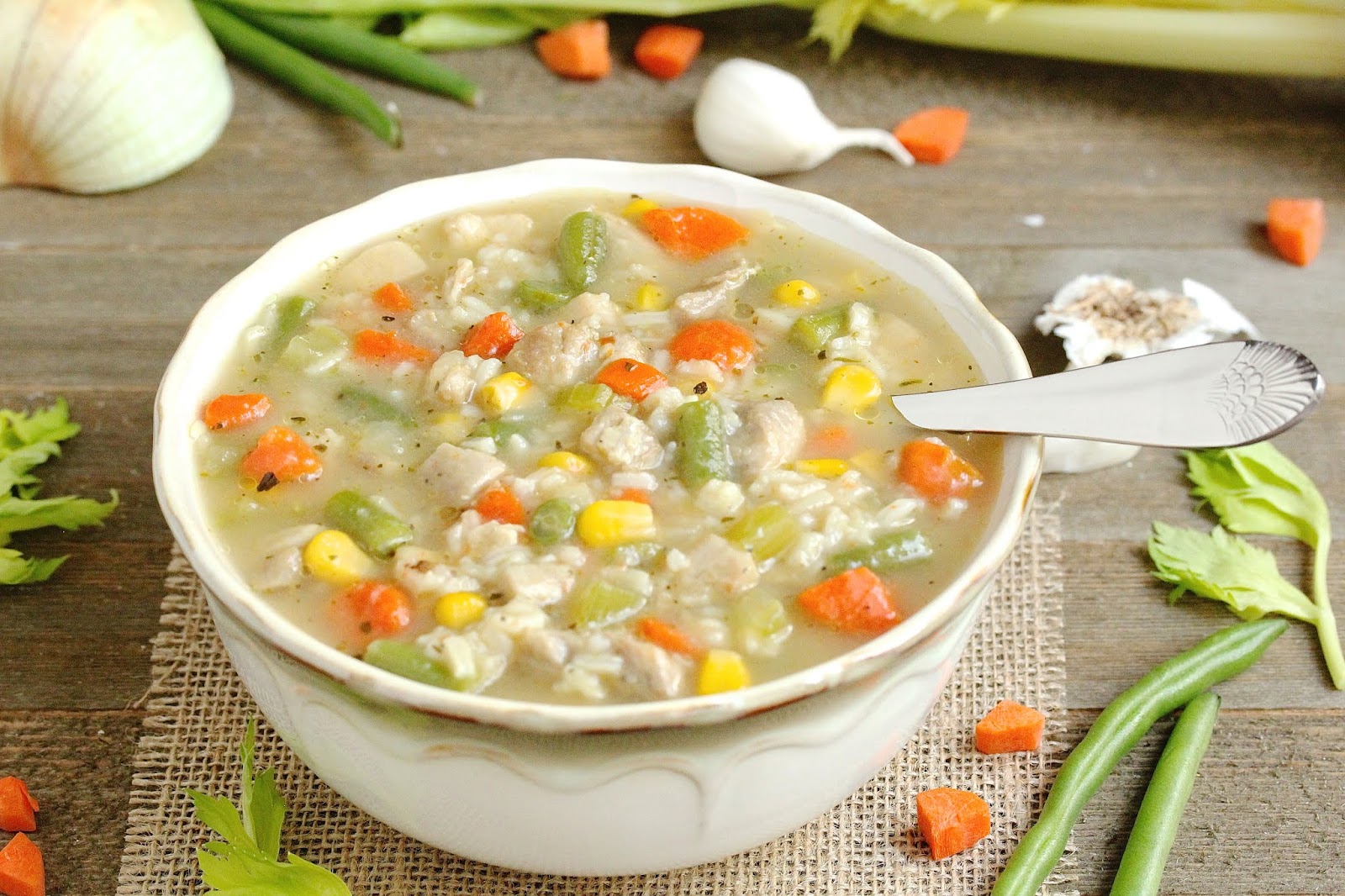 CHICKEN VEGETABLE AND RICE SOUP In Good Flavor Great Recipes