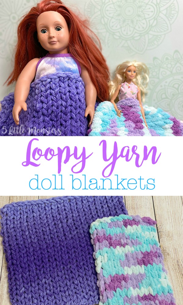 5 Little Monsters Loopy Yarn Doll Blankets