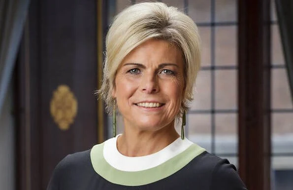 Princess Laurentien wore a new vertical striped long sleeve knit dress from Missoni. Queen Maxima