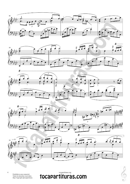 Hoja 4 Partituras JPG gratis para Piano de Kiss the Rain Free download Sheet Music by Yiruma Pianists